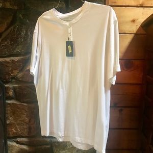 LOWEST PRICE  New White 3 Button Henley T-shirt XL